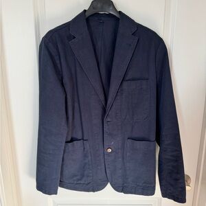 EXCELLENT CONDITION | J.Crew Unstructured Suit | Navy Blue | Linen Chino Fabric